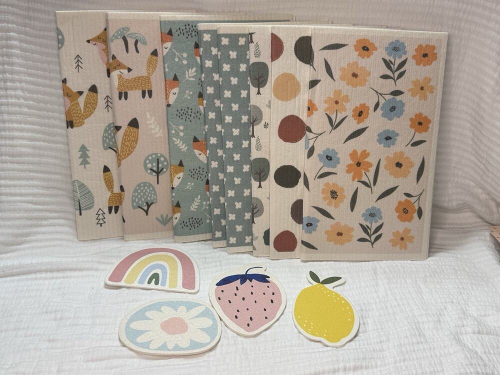 New Swedish Dish Cloths By Recyco 8 Pack Dish Towels 4 Wash Cloths Or Rags